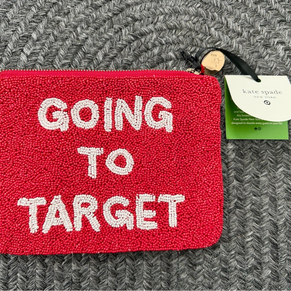 Kate Spade Vibrant Red Beaded Clutch